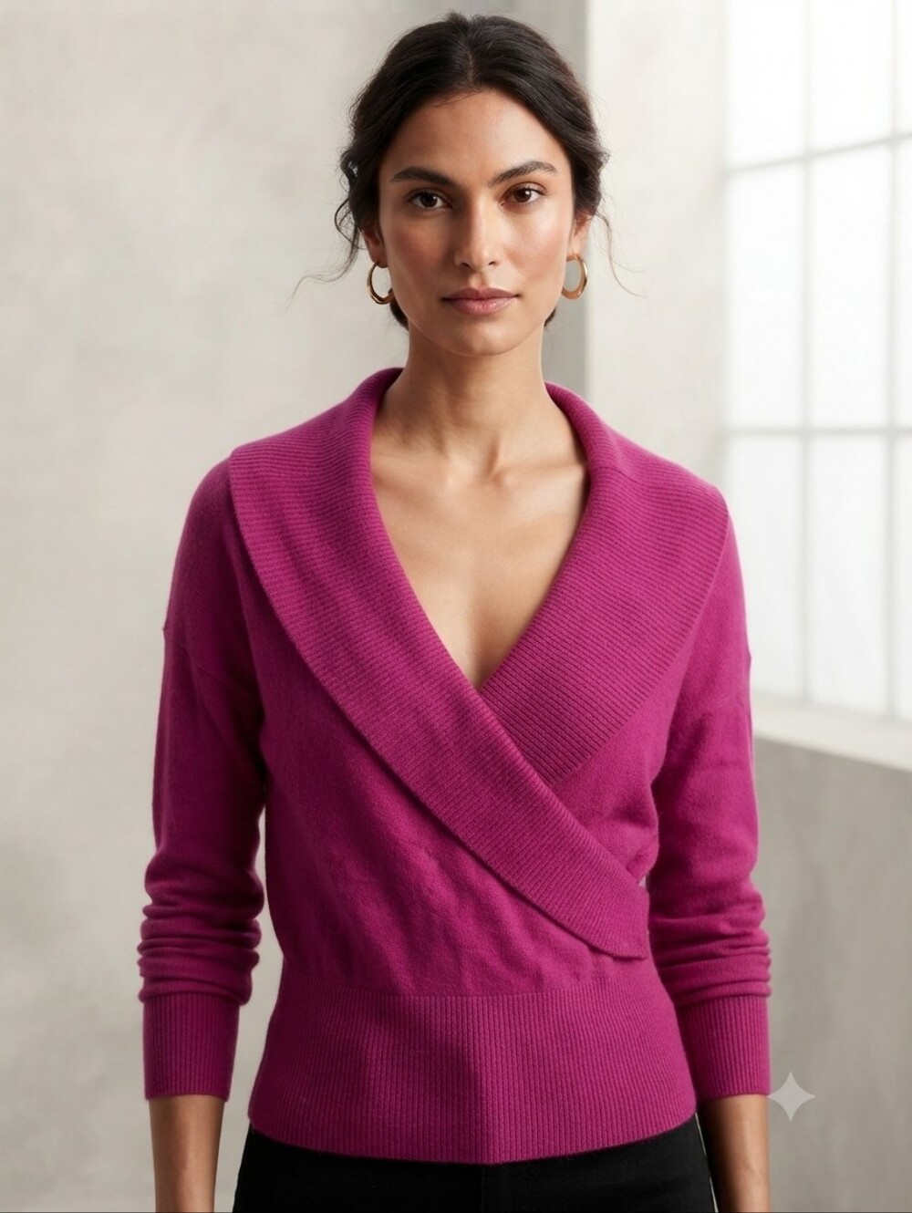 Express Fuchsia Women's Sweater Size Medium